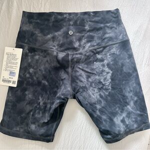 NWT Lululemon Shorts Womens Align High Rise 8" Diamond Dye Pitch Grey Graphite